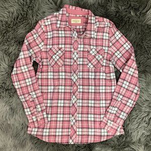 Original Vintage Weatherproof Women's Pink Plaid Shirt | Size Small